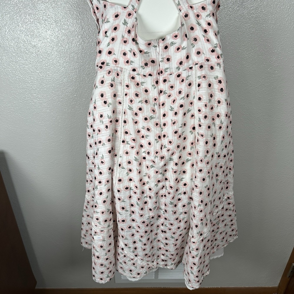 Anthropologie Hutch Womens 12 Poppy Floral Cotton Sleeveless Knee Length Dress - Picture 8 of 10